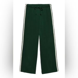 Donni Thermal Green Cropped Stripe Pants XXS (read description)